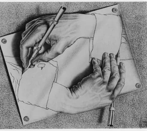 M.C. Escher, Drawing Hands (1948)