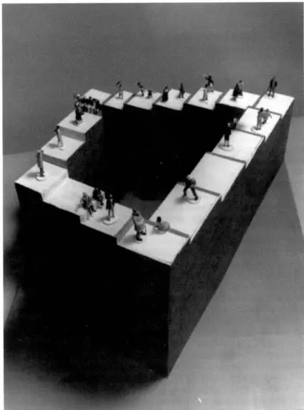 Penrose stairs sculpture — infinite ascending staircase